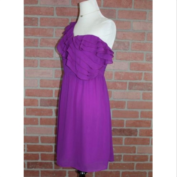 Chelsea & Violet Fuchsia One Shoulder Dress - Picture 3 of 7
